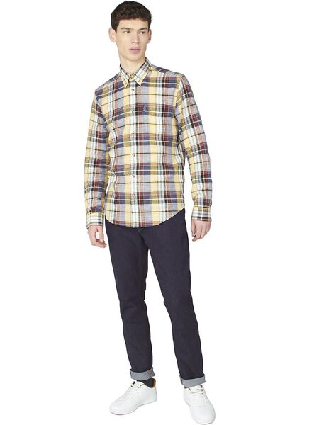 Ben Sherman - Slub Madras Check LS Shirt - Yellow