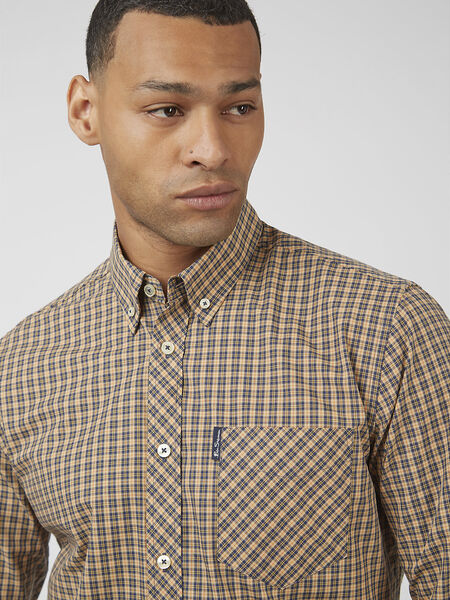 Ben Sherman - Mini Mod Check LS Shirt - Sand