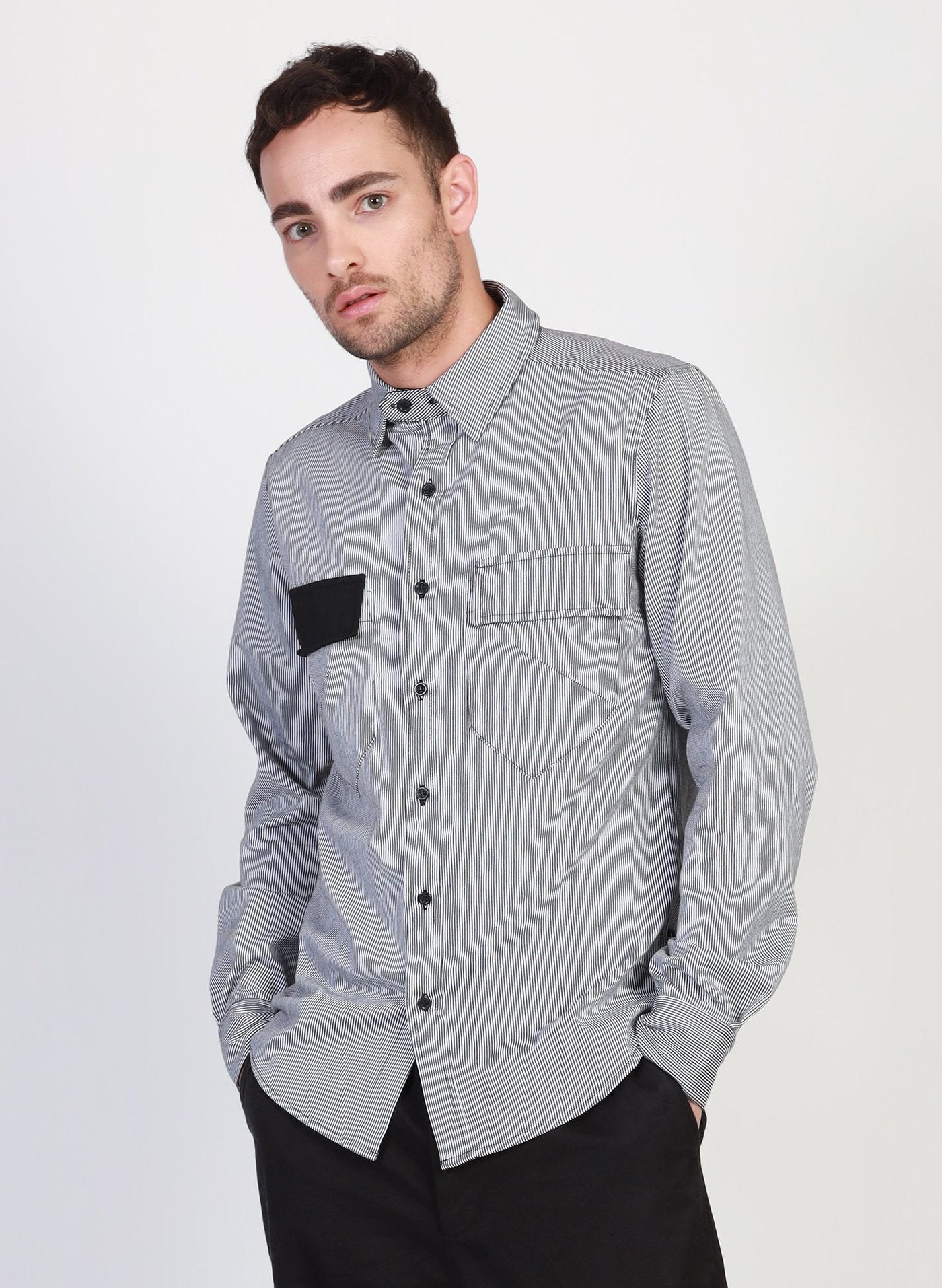 Federation - Construction Shirt - Black/White Stripe
