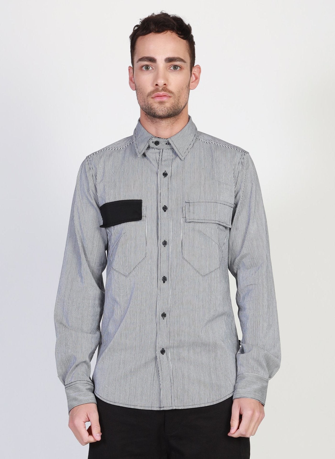 Federation - Construction Shirt - Black/White Stripe
