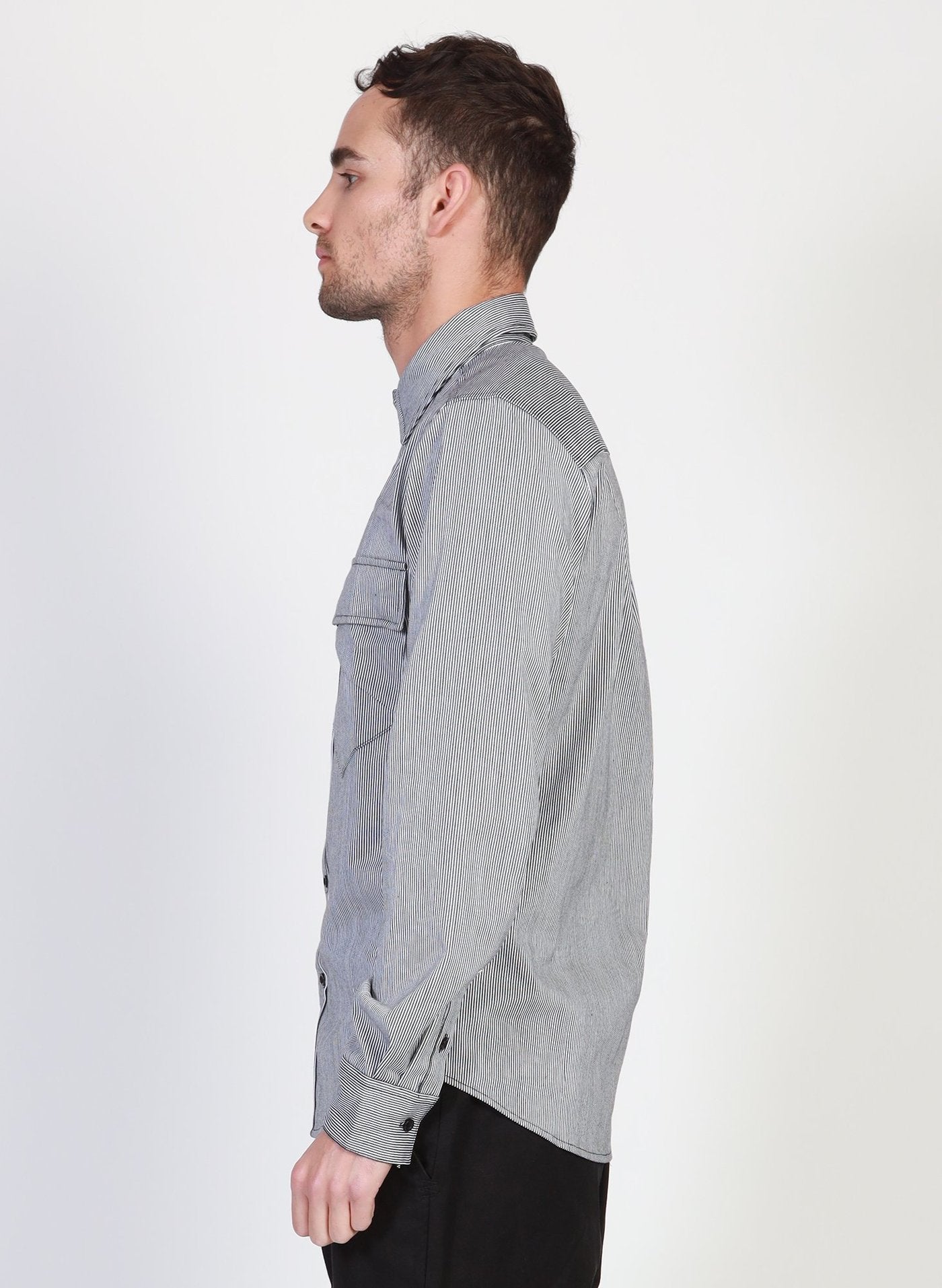 Federation - Construction Shirt - Black/White Stripe