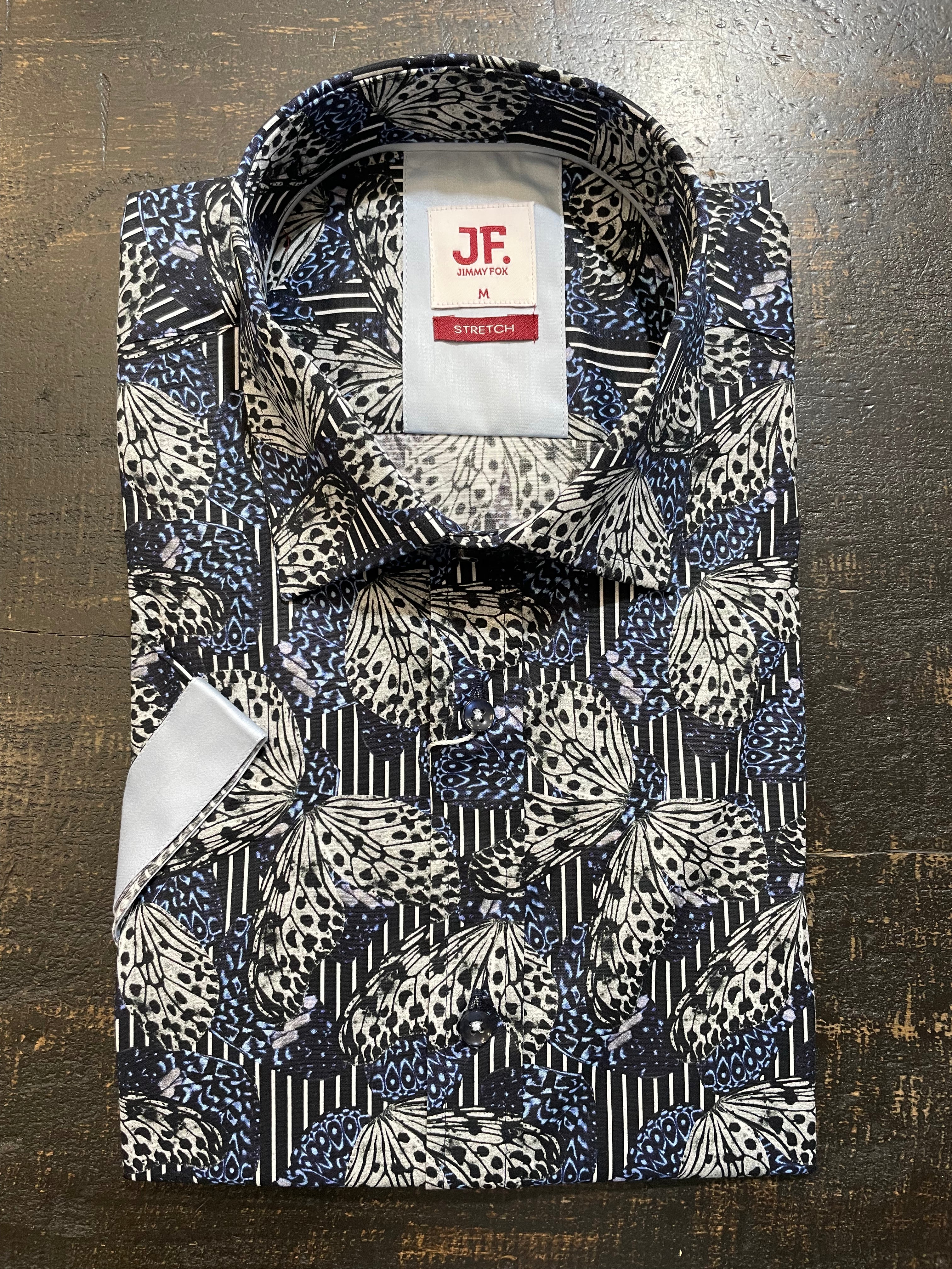 Jimmy Fox - Monarch SS Shirt - Blue/Black