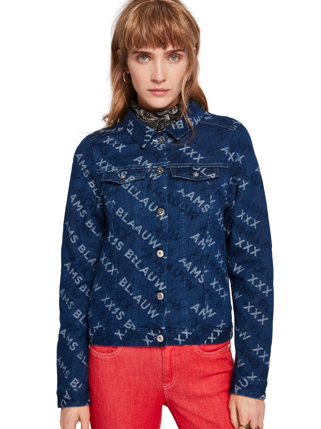 Maison Scotch - Jaquard Trucker Jacket - Logo Love