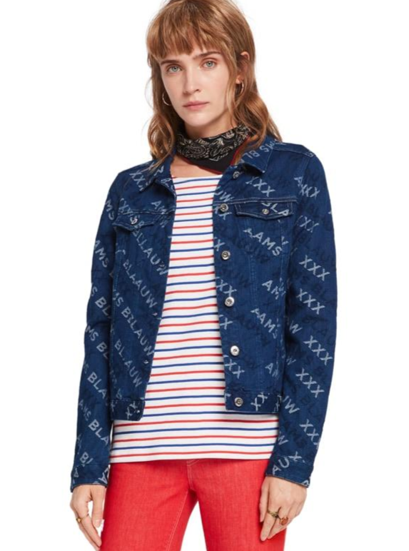 Maison Scotch - Jaquard Trucker Jacket - Logo Love