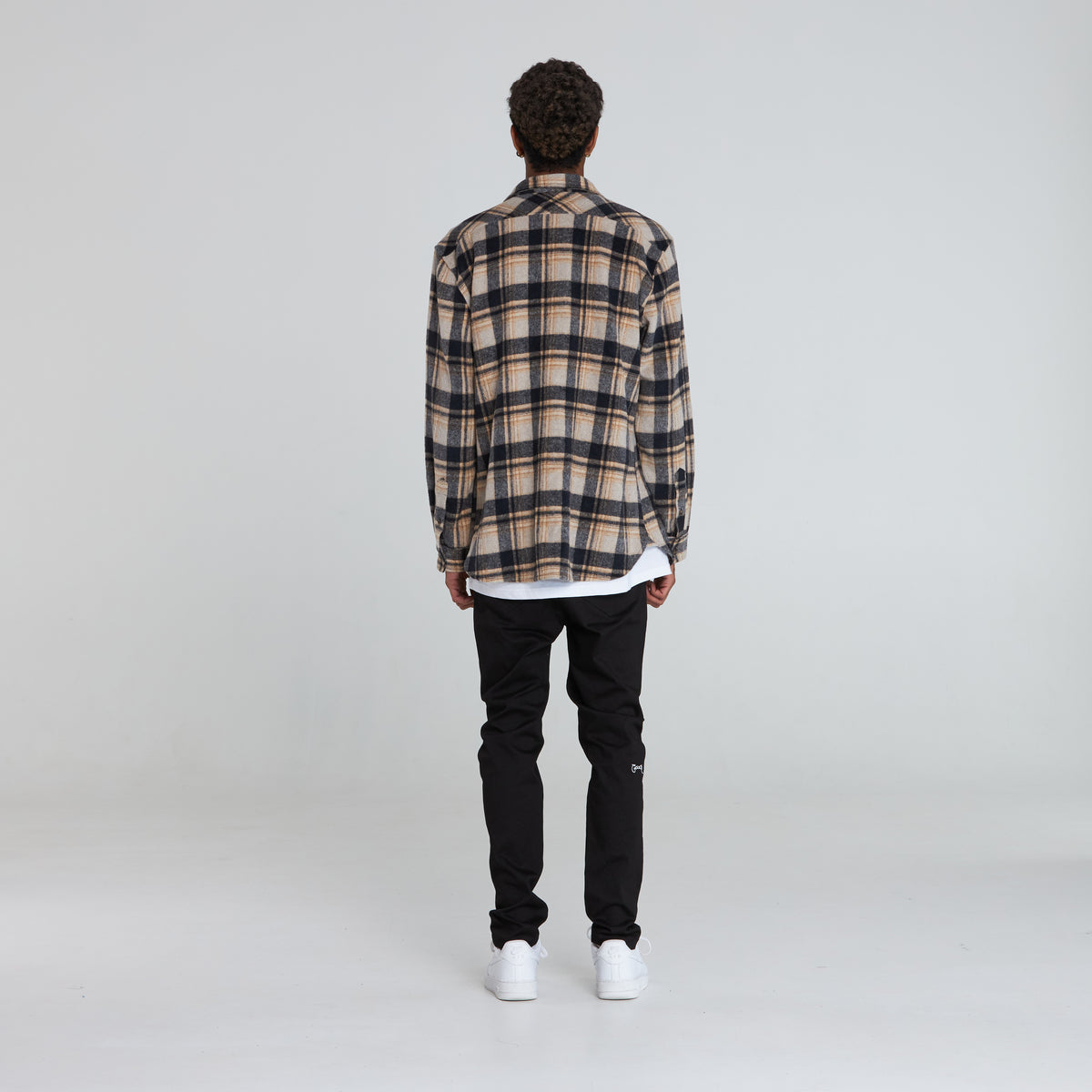 Crate - Mason Flannel Shirt - Navy/Tan
