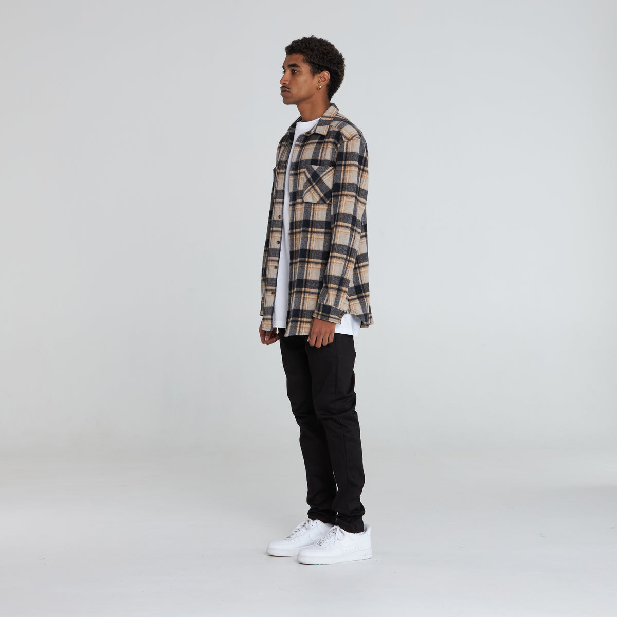 Crate - Mason Flannel Shirt - Navy/Tan