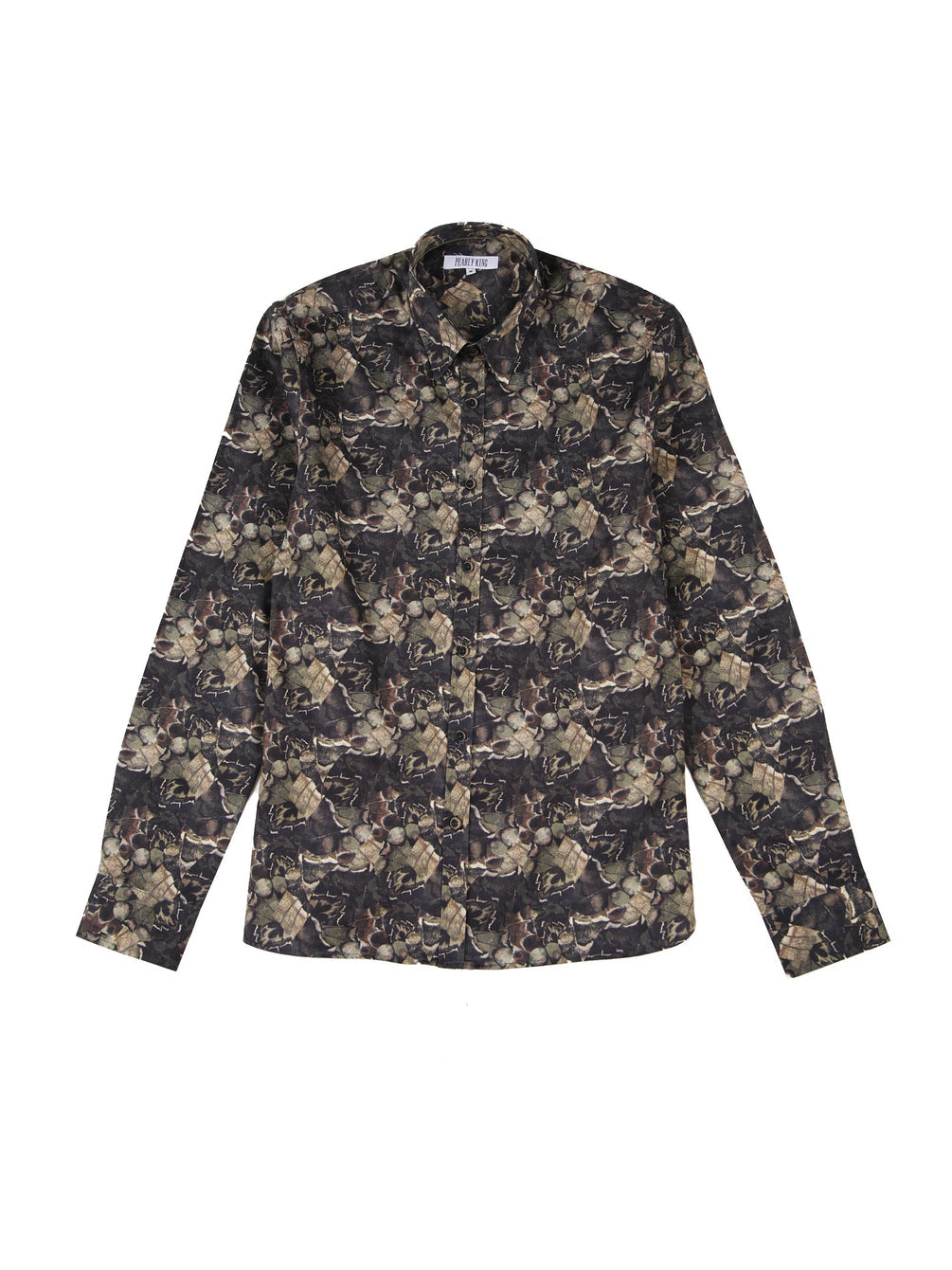 Pearly King - Abyss LS Shirt - Khaki Print