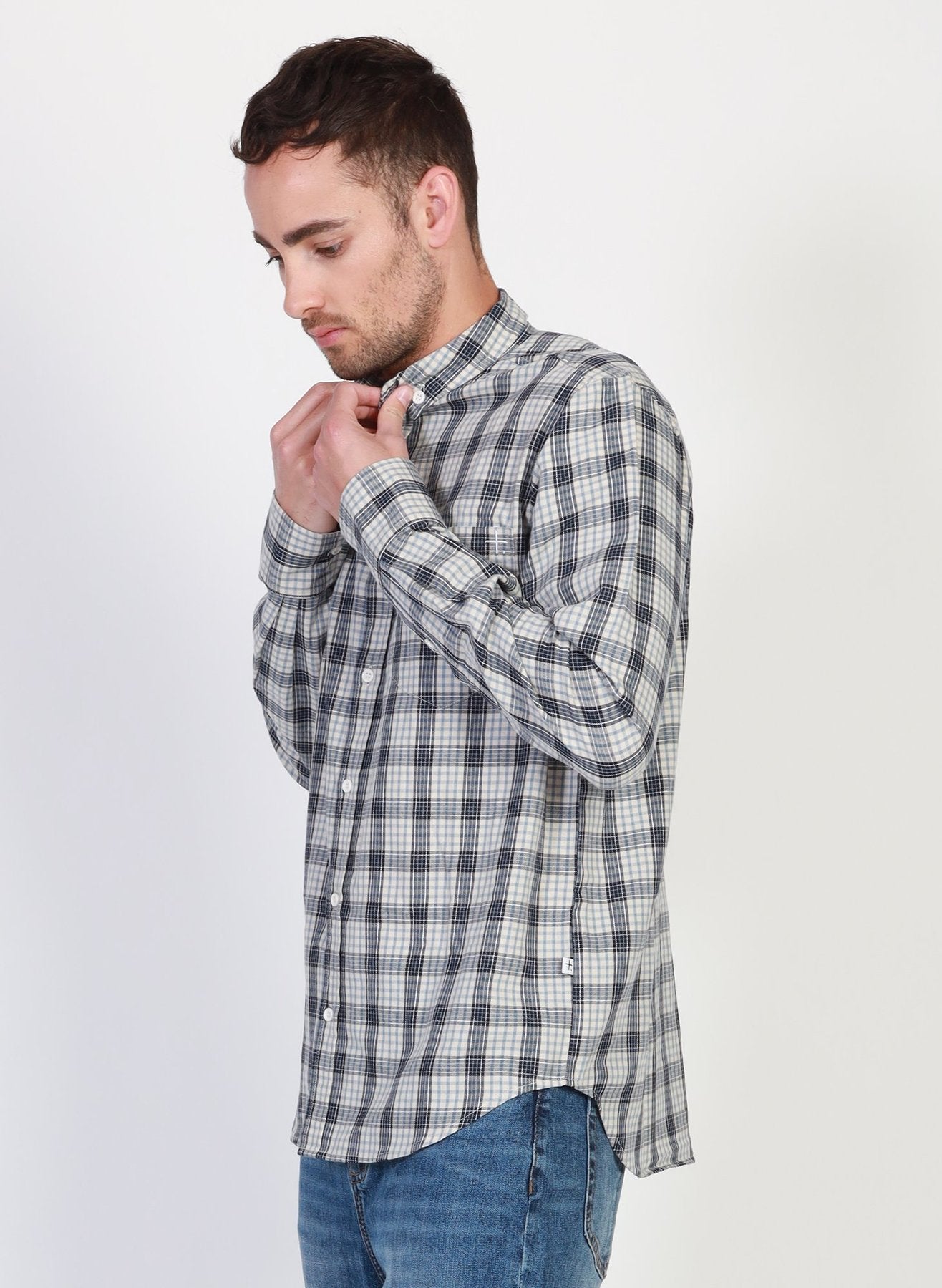 Federation - Sunday Shirt - Blue/White Check