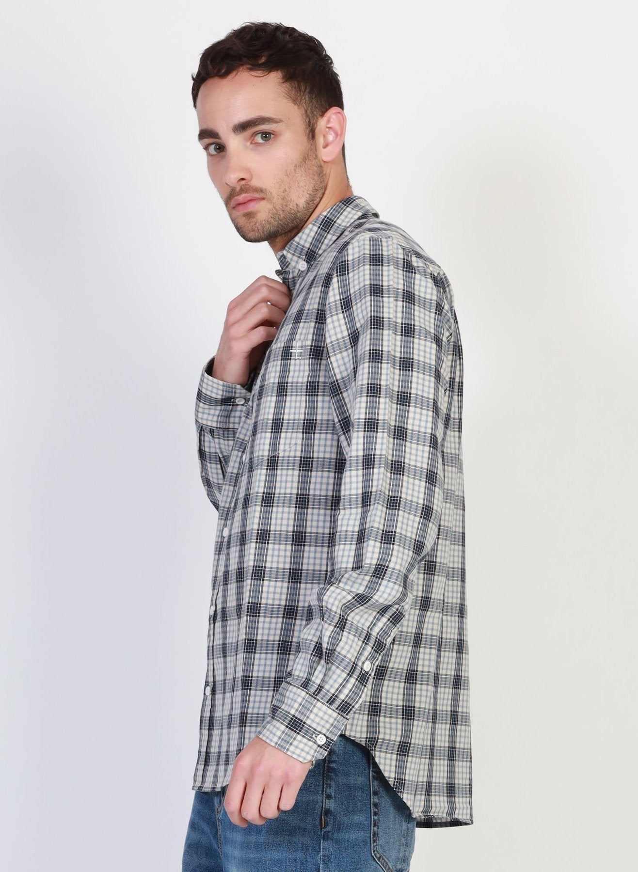 Federation - Sunday Shirt - Blue/White Check