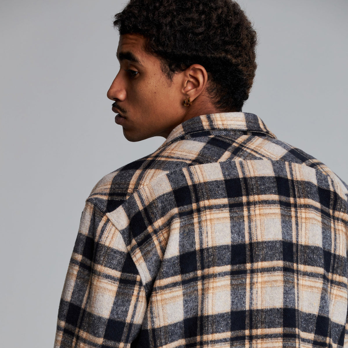 Crate - Mason Flannel Shirt - Navy/Tan