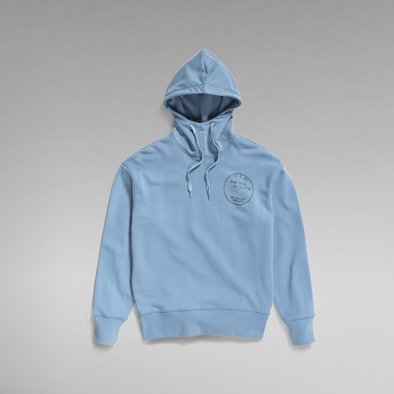G-Star Raw - Back Graphic Loose Hooded Sweater - Azul