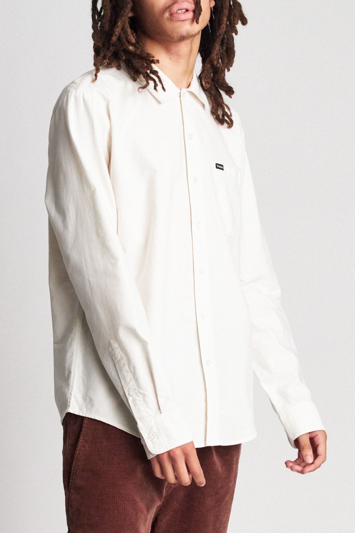 Brixton - Charter Oxford LS Shirt - Off White