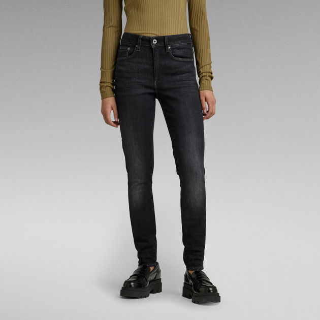 G-Star Raw - 3301 High Skinny - Worn In Coal