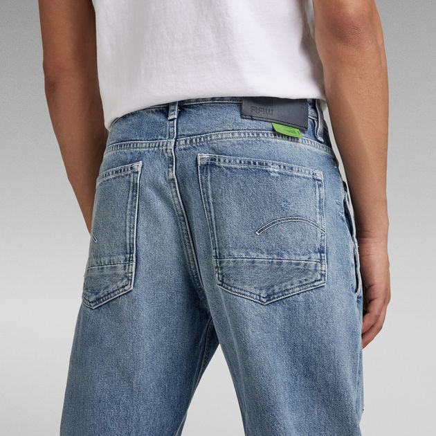 G-Star Raw - A-Staq Regular Tapered Jean - Sun Faded Air Force Blue Destroyed