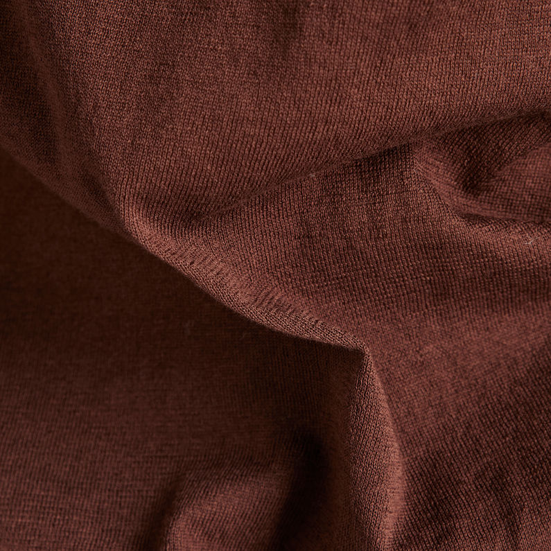 G-Star Raw - Core Mock Neck SS Knit - Chocolate Lab