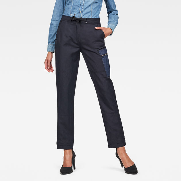 G-Star Raw - Feldspar High Straight Cargo - Mazarine Blue