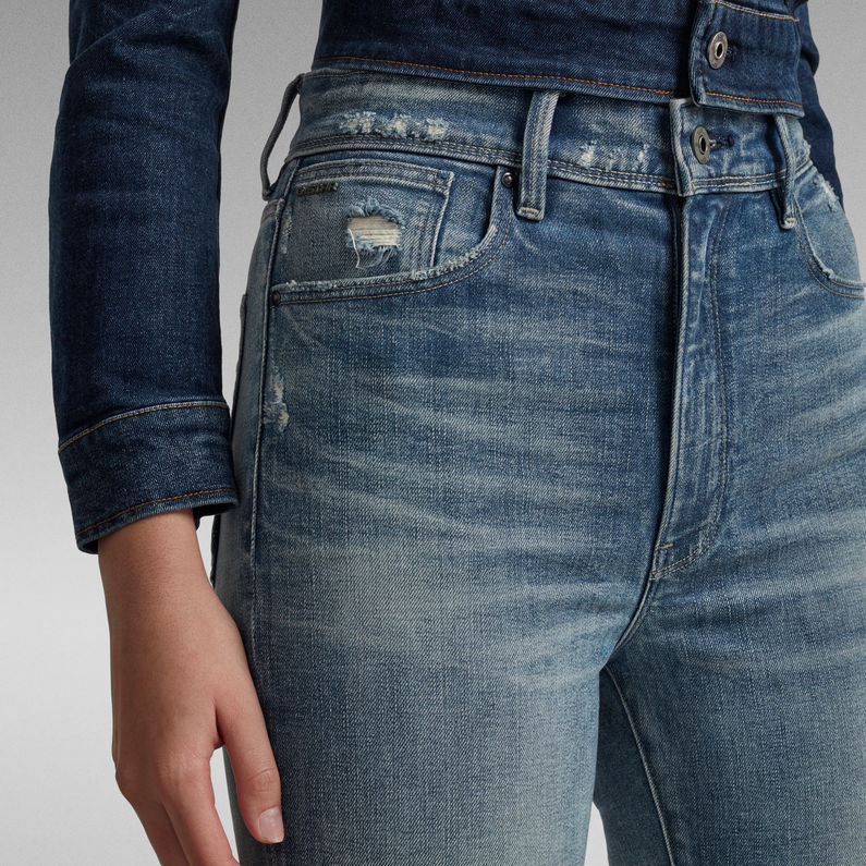 G-Star Raw - Kafey Ultra High Skinny Ripped Ankle Jean - Vintage Cool Aqua Destroyed