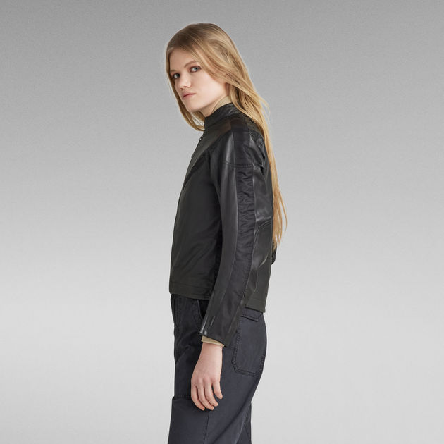 G-Star Raw - Moto Leather Jacket Mix - Caviar