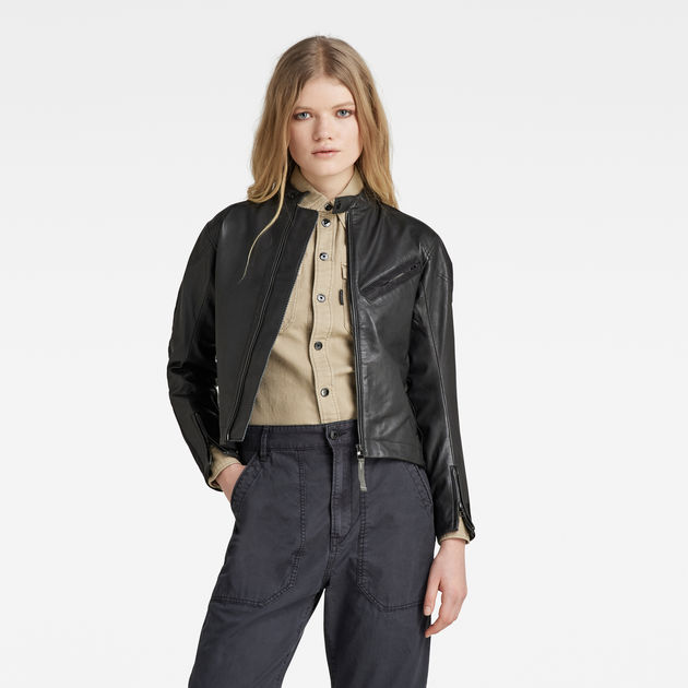 G-Star Raw - Moto Leather Jacket Mix - Caviar