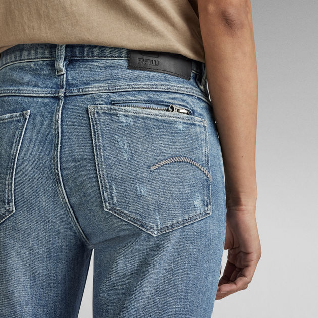 G-Star Raw - Noxer Straight Jean - Sun Faded Ice Fog Destroyed