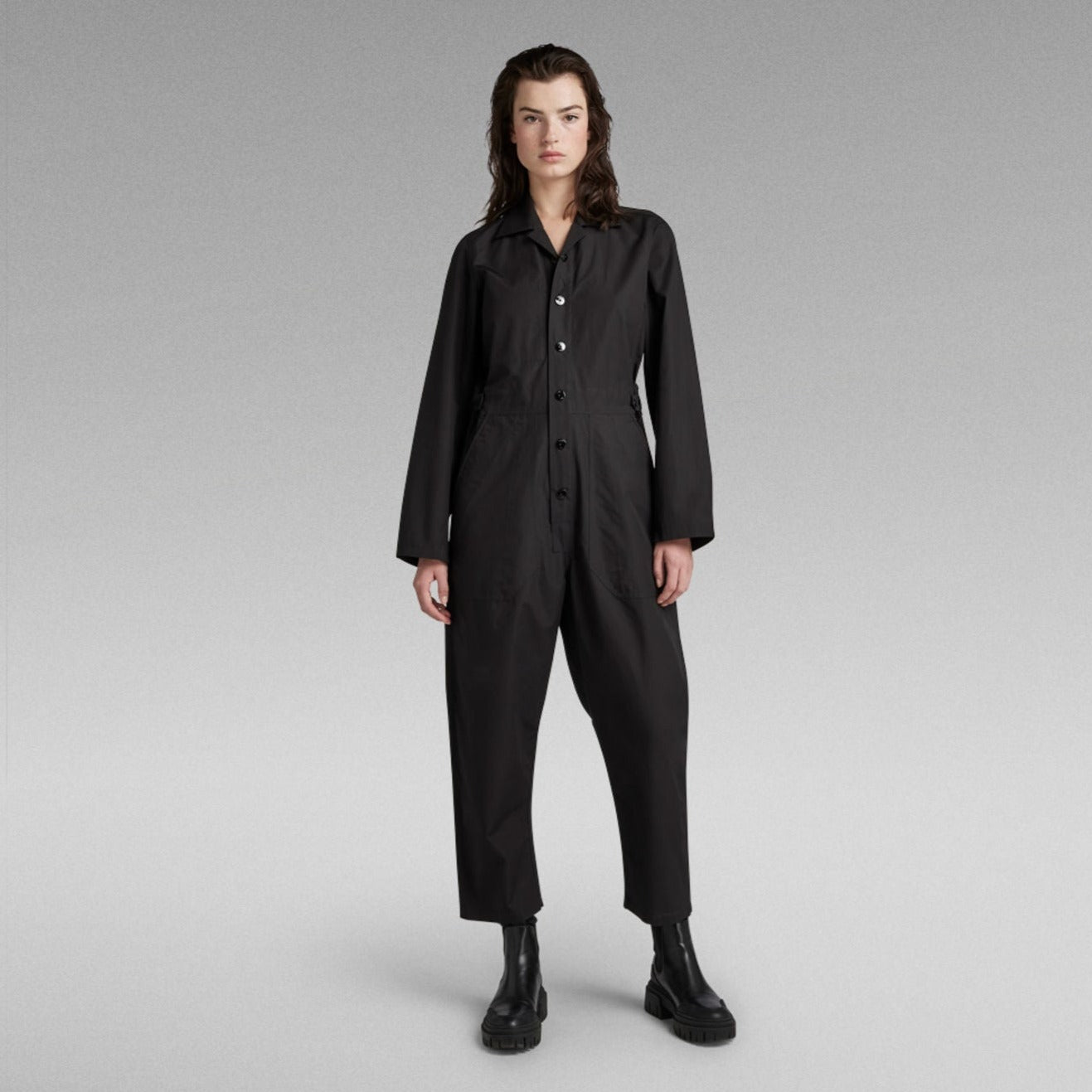 G-Star Raw - Relaxed LS Jumpsuit - Dark Black