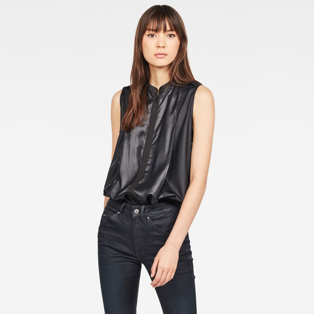 G-Star Raw - Road Zip Sleeveless Shirt - Dark Black
