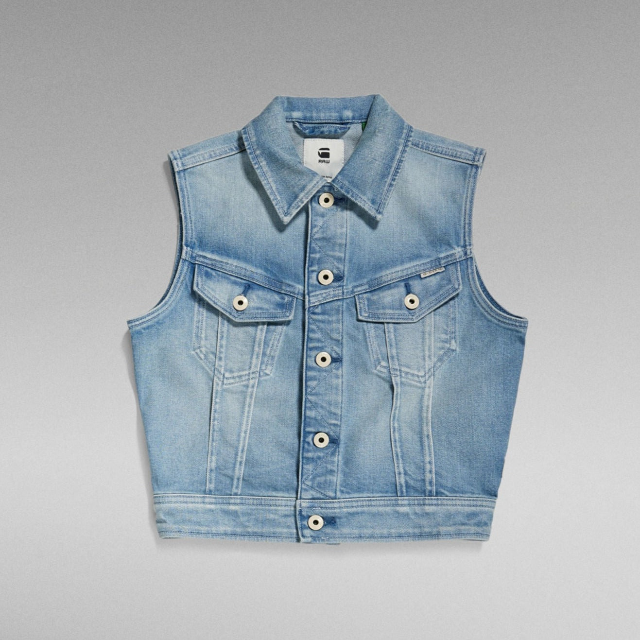 G-Star Raw - Slim Denim Vest - Vintage Electric Blue