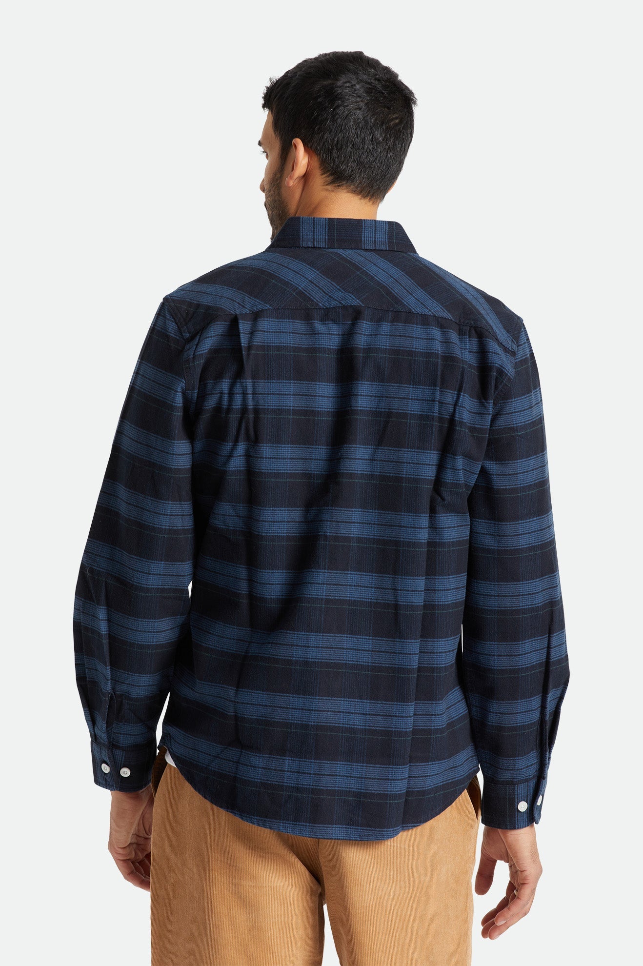 Brixton - Bowery Stretch LS Flannel - Navy