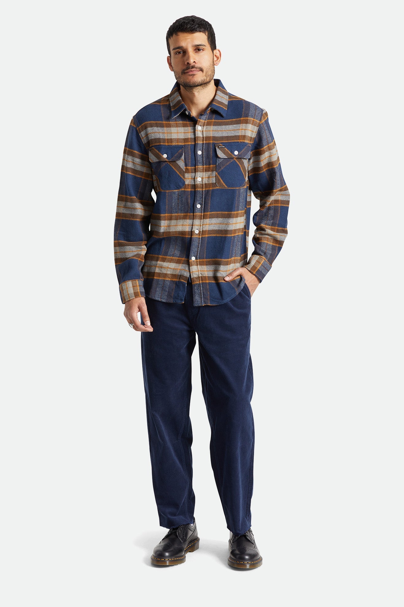 Brixton - Bowery LS Flannel Shirt - Joe Blue