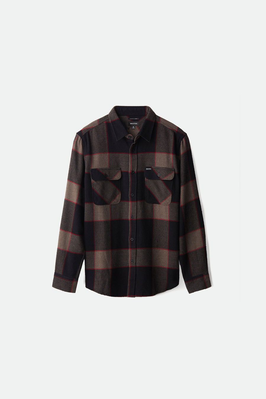 Brixton - Bowery LS Flannel Shirt - Heather Grey/Charcoal