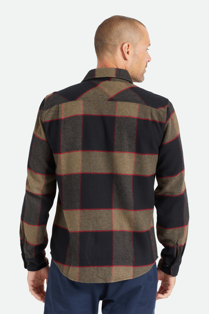 Brixton - Bowery LS Flannel Shirt - Heather Grey/Charcoal