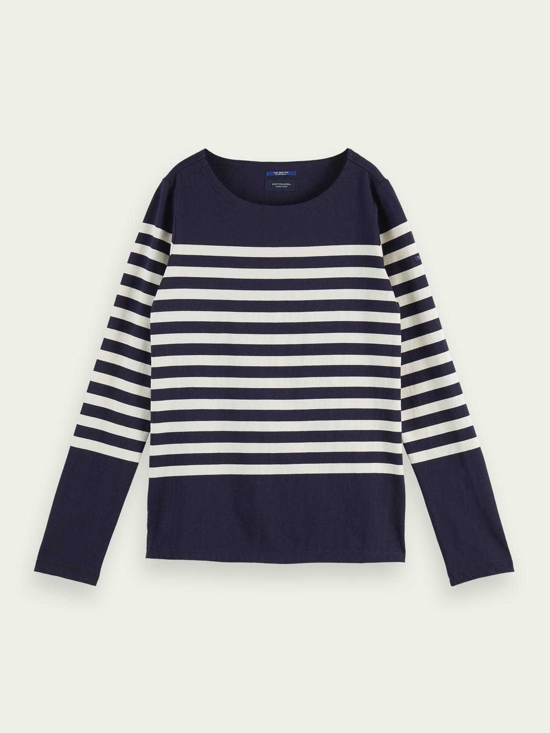 Maison Scotch - Classic LS Tee - Navy/White