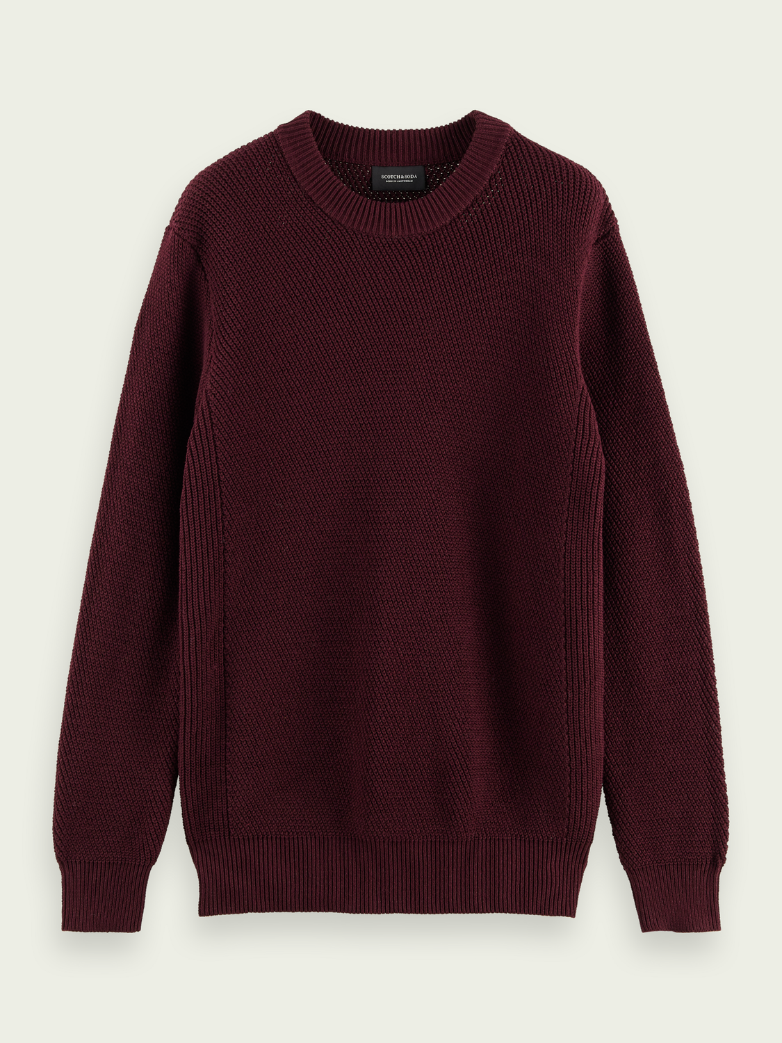 Scotch & Soda - Knitted Pullover - Bordeaux Border
