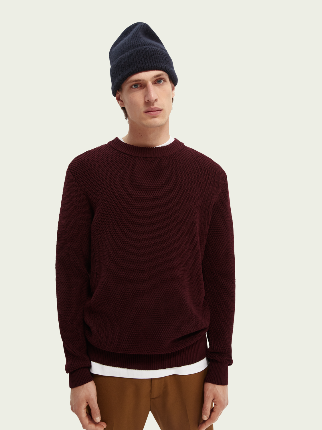 Scotch & Soda - Knitted Pullover - Bordeaux Border