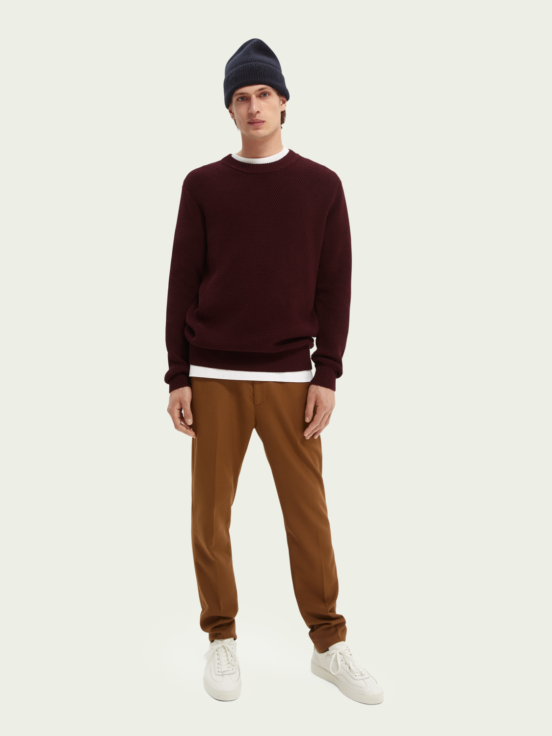 Scotch & Soda - Knitted Pullover - Bordeaux Border
