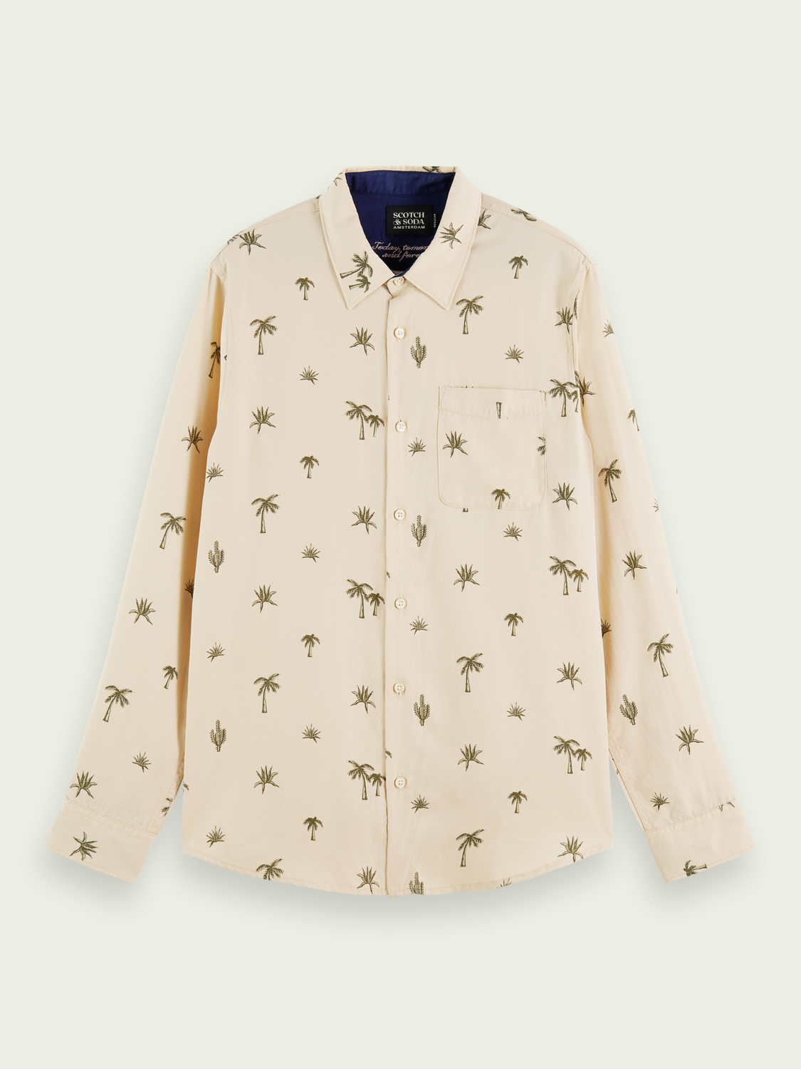 Scotch & Soda - Printed LS Shirt - Tan