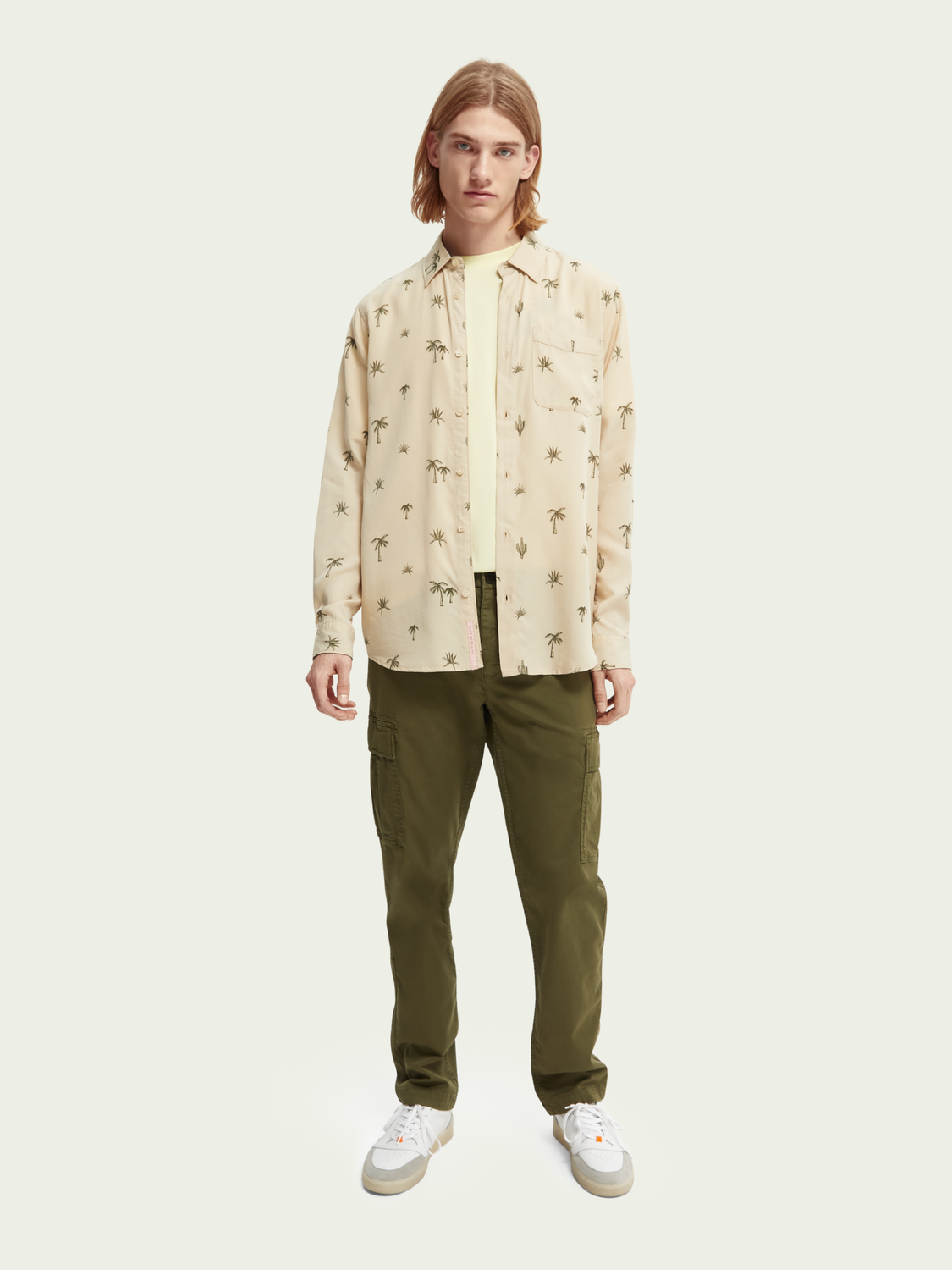Scotch & Soda - Printed LS Shirt - Tan