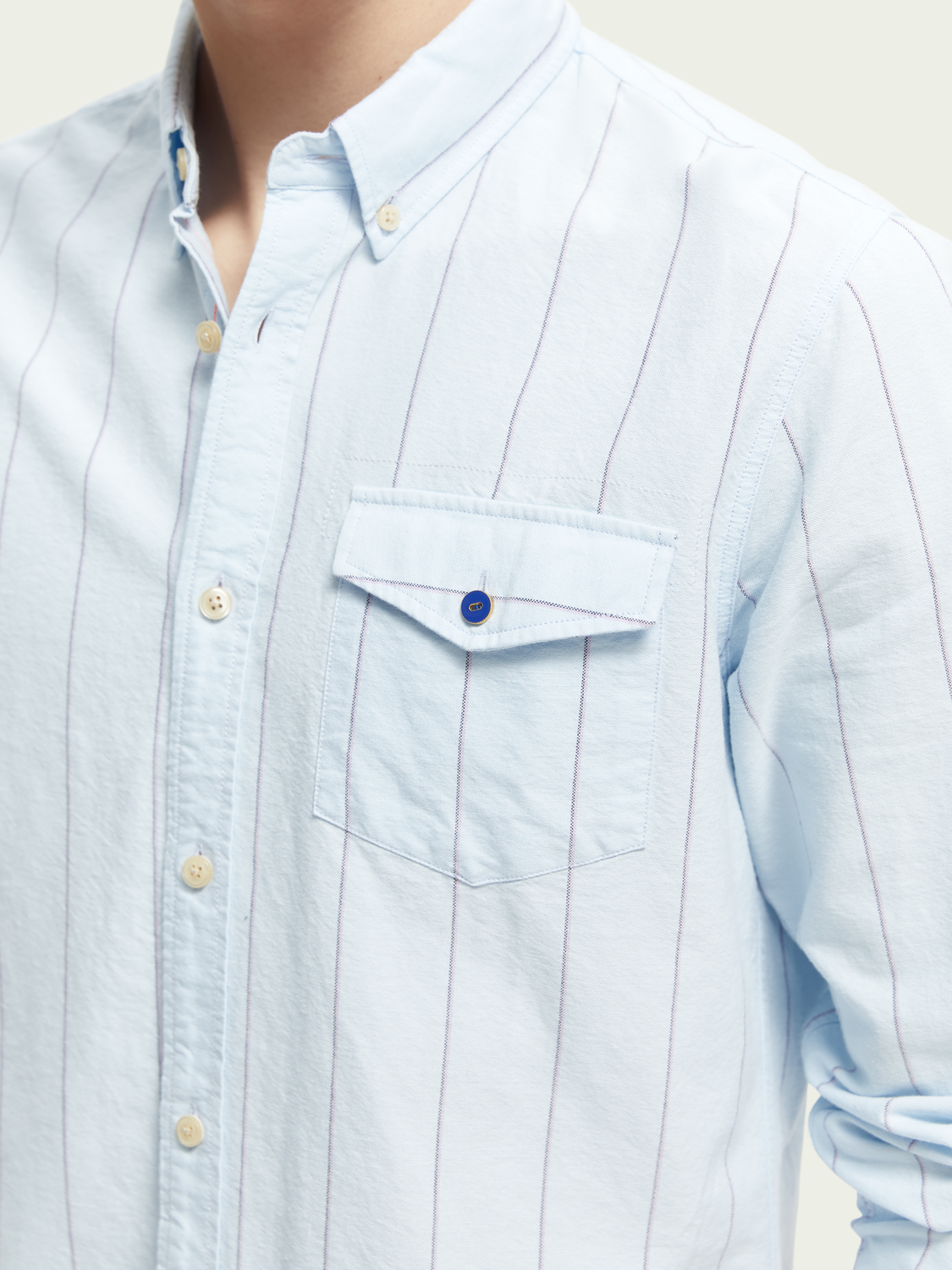 Scotch & Soda - Oxford LS Shirt - Sky Blue