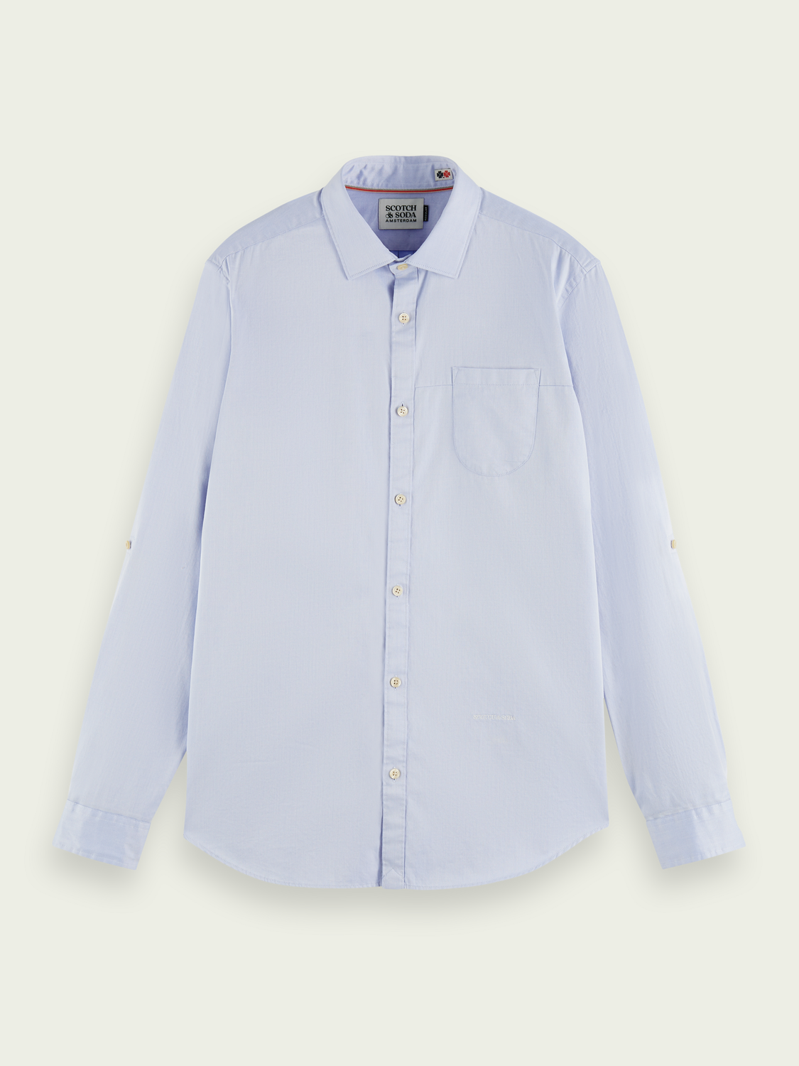 Scotch & Soda - Two Tone LS Reg Fit Shirt - Blue