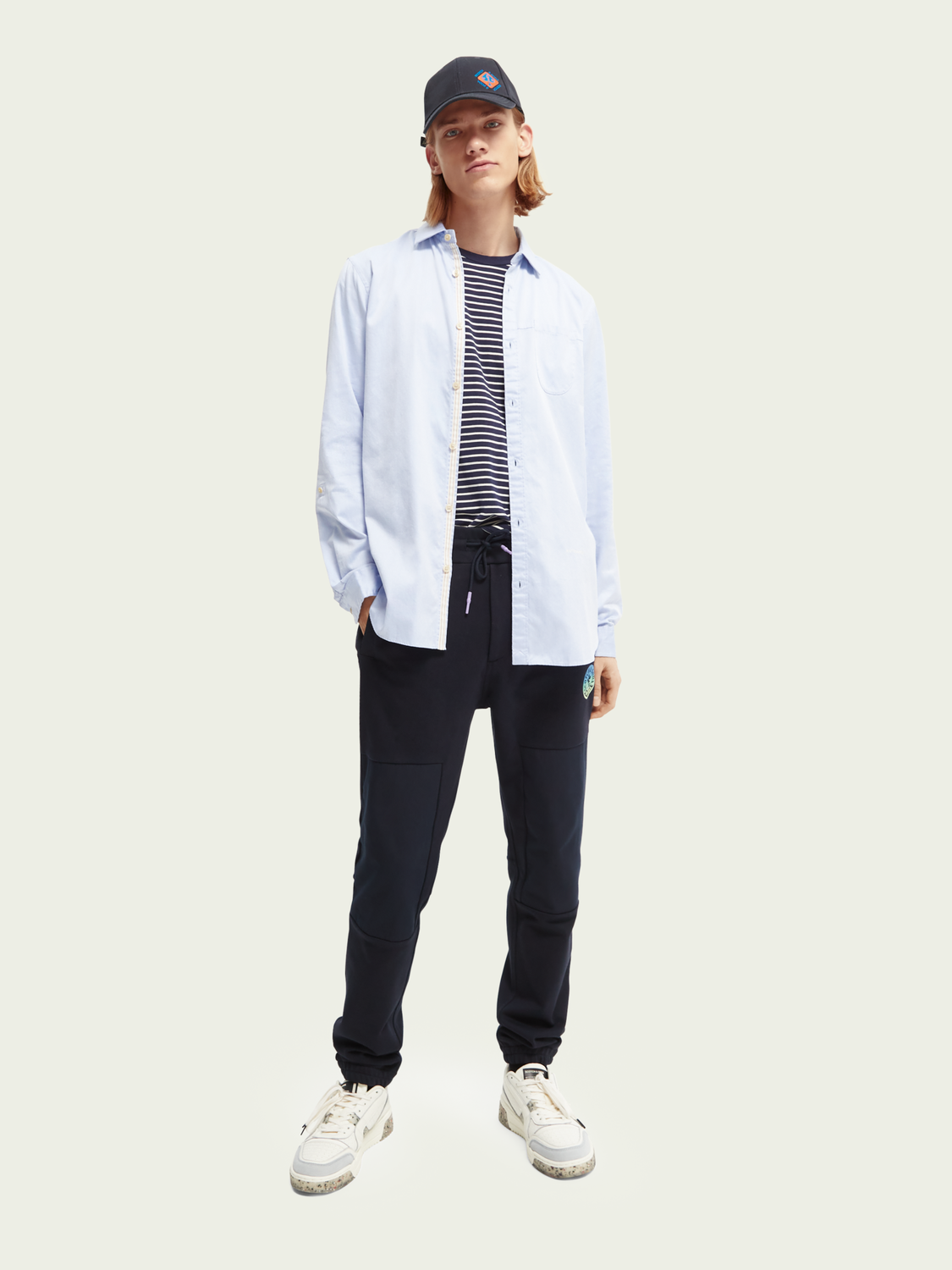 Scotch & Soda - Two Tone LS Reg Fit Shirt - Blue