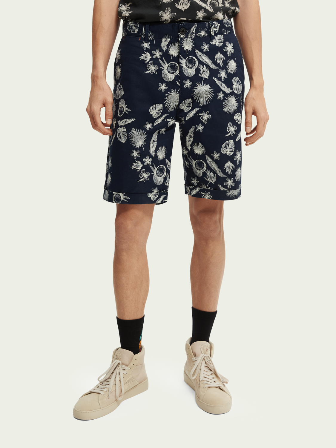 Scotch & Soda - Stuart Printed Pima Cotton Short - Night Botanic