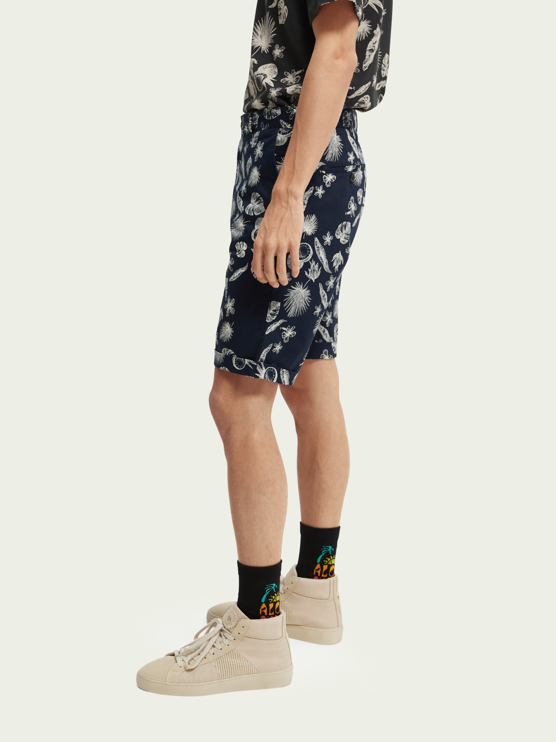 Scotch & Soda - Stuart Printed Pima Cotton Short - Night Botanic