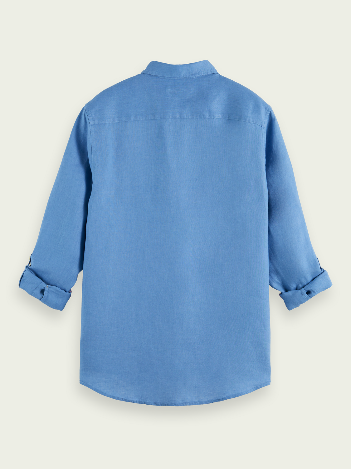 Scotch & Soda - Regular Fit Garment Dyed Linen Shirt - Blue