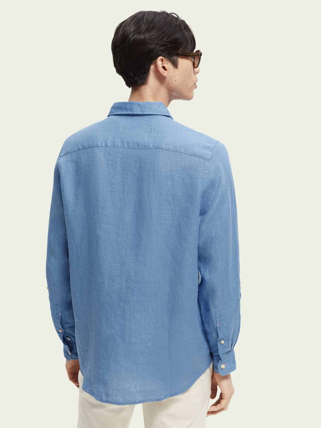 Scotch & Soda - Regular Fit Garment Dyed Linen Shirt - Blue
