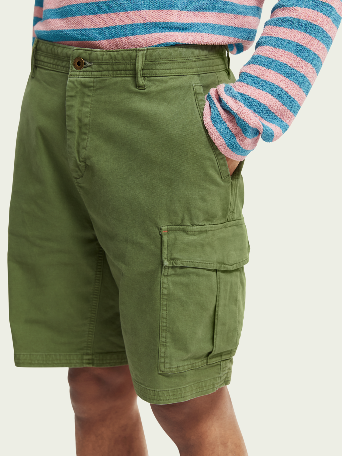 Scotch & Soda - Fave Garment Dyed Cargo Short - Army