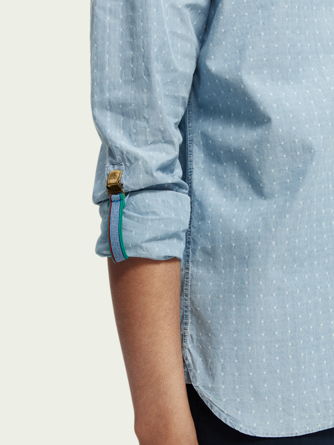 Scotch & Soda - Mini Structured Indigo Shirt - Bleached Indigo