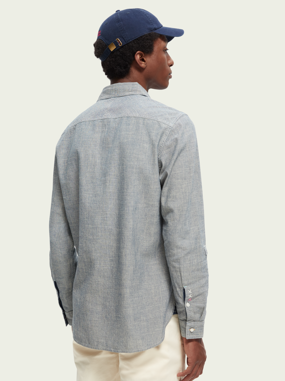 Scotch & Soda - Regular Fit Indigo Striped Shirt - Blue