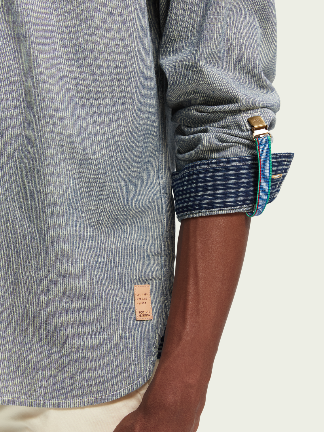 Scotch & Soda - Regular Fit Indigo Striped Shirt - Blue