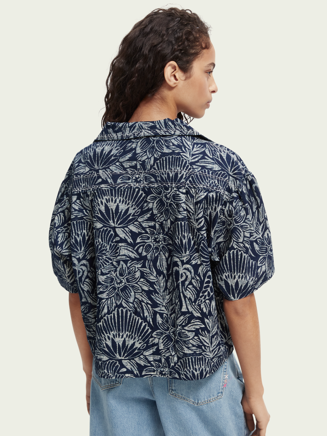 Maison Scotch - Printed Indigo Beach SS Shirt - Indigo