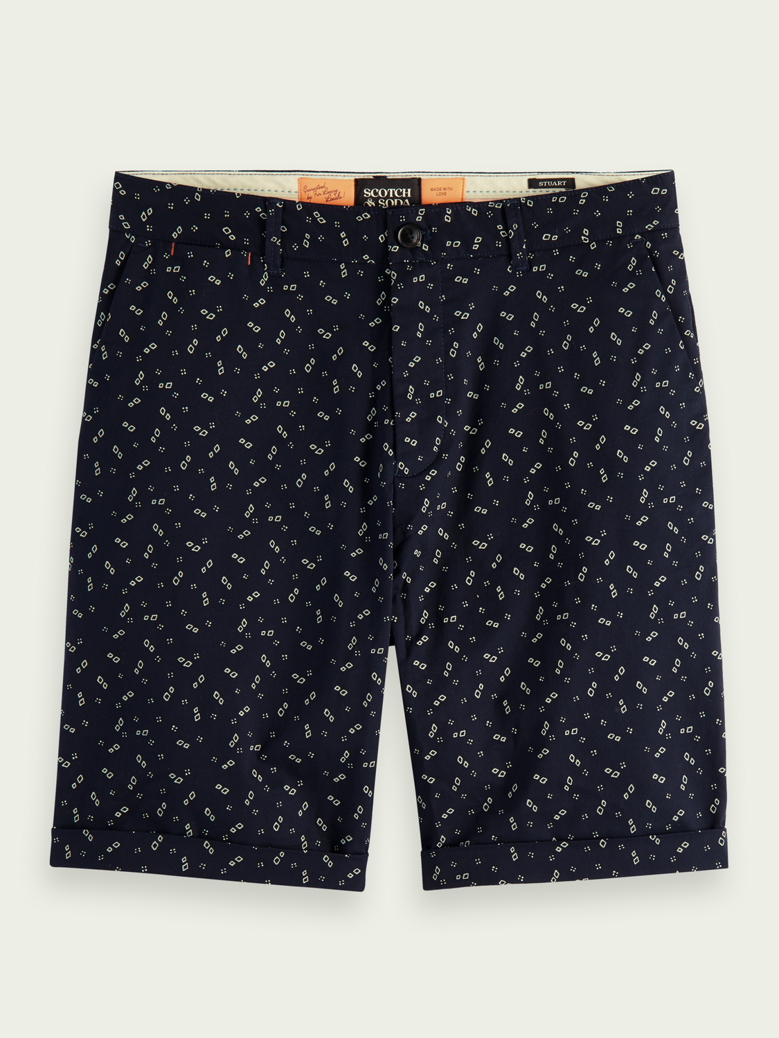 Scotch & Soda - Stuart Printed Pima Cotton Short - Night Diamond